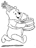 A coloring page of winnie the pooh